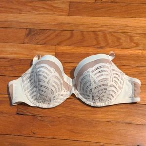 Third Love Intimates Deco Lace Demi bra, 34D Cream